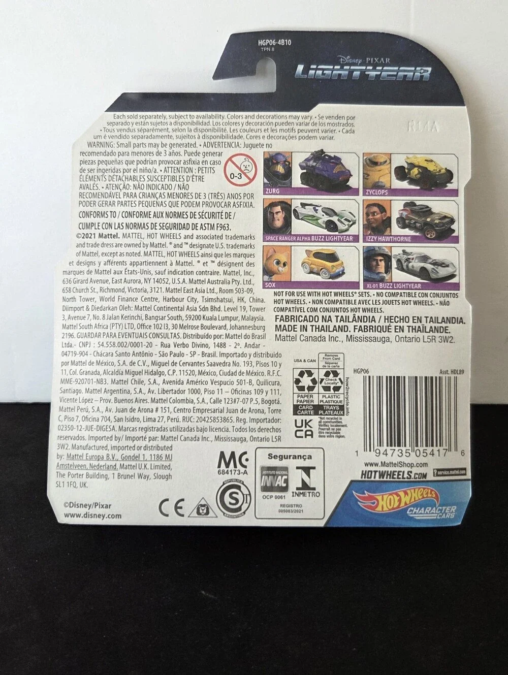 Hot Wheels Disney Pixar Lightyear Zyclops Character Car New